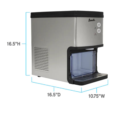 Avanti 11 Countertop Nugget Ice Maker and Dispenser, 33 lbs Daily Production