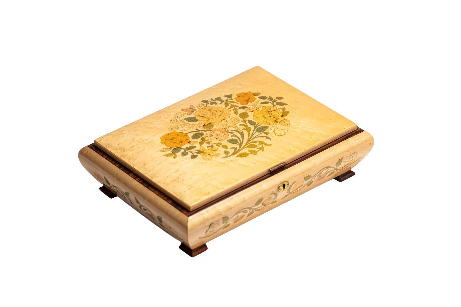 Sorrento Music Box Cream with Flowers in Glossy Finish