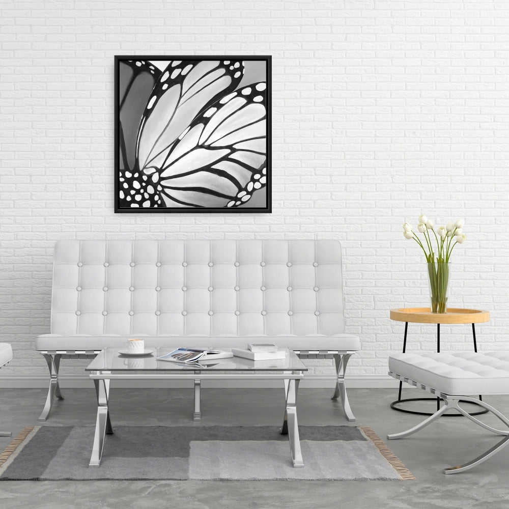 Monarch Wings Closeup - Fine Art Gallery Wrapped Canvas 16x48