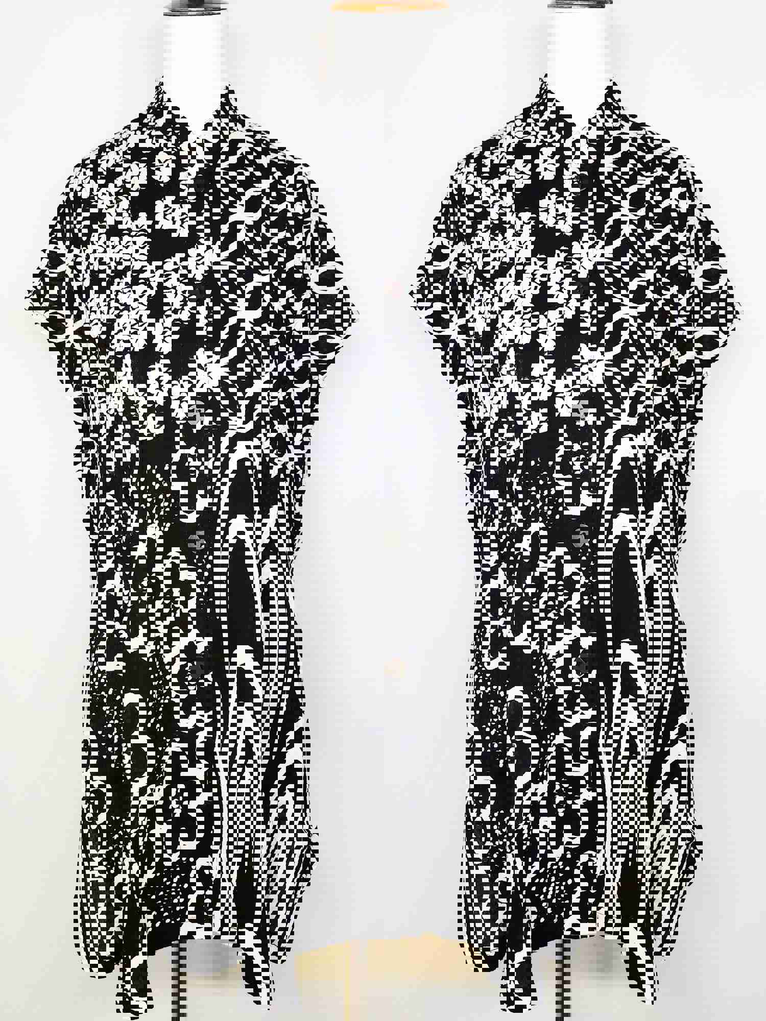 Pintuck Top - Patch Swatch Print - Black