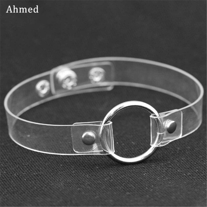 Ahmed Harajuku Handmade Heart & O-Round Pendant Transparent Choker Necklace Charm Jewelry Collar Bijoux Femme