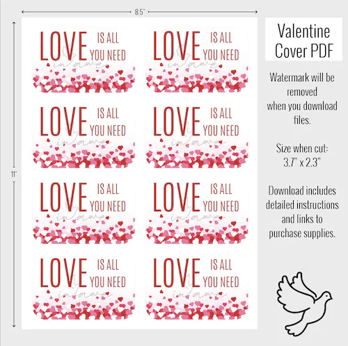 DIY Valentine Heart Confetti Craft Kit - Instant Digital Download for All Ages