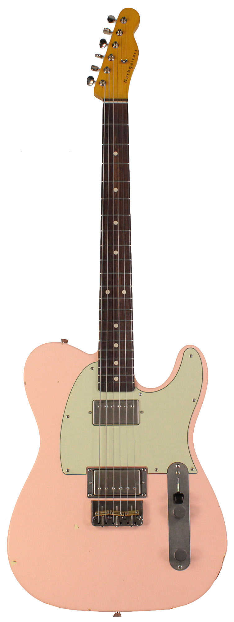 Nash T-2HB Guitar, Shell Pink, Light Aging - Vintage Telecaster Style with Lollar Humbuckers