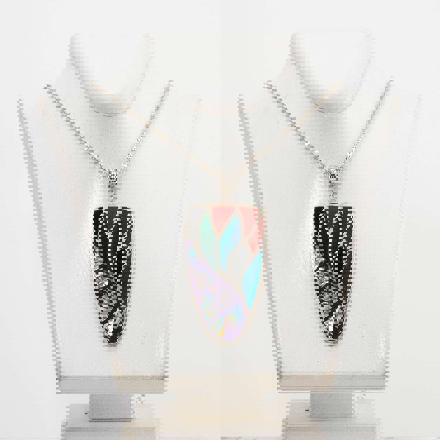 Elegant Cold Enamel Pendant and Earrings Set with Pearl Accents - Perfect Gift for Women