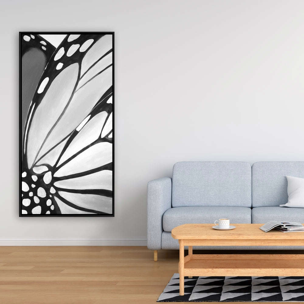 Monarch Wings Closeup - Fine Art Gallery Wrapped Canvas 16x48