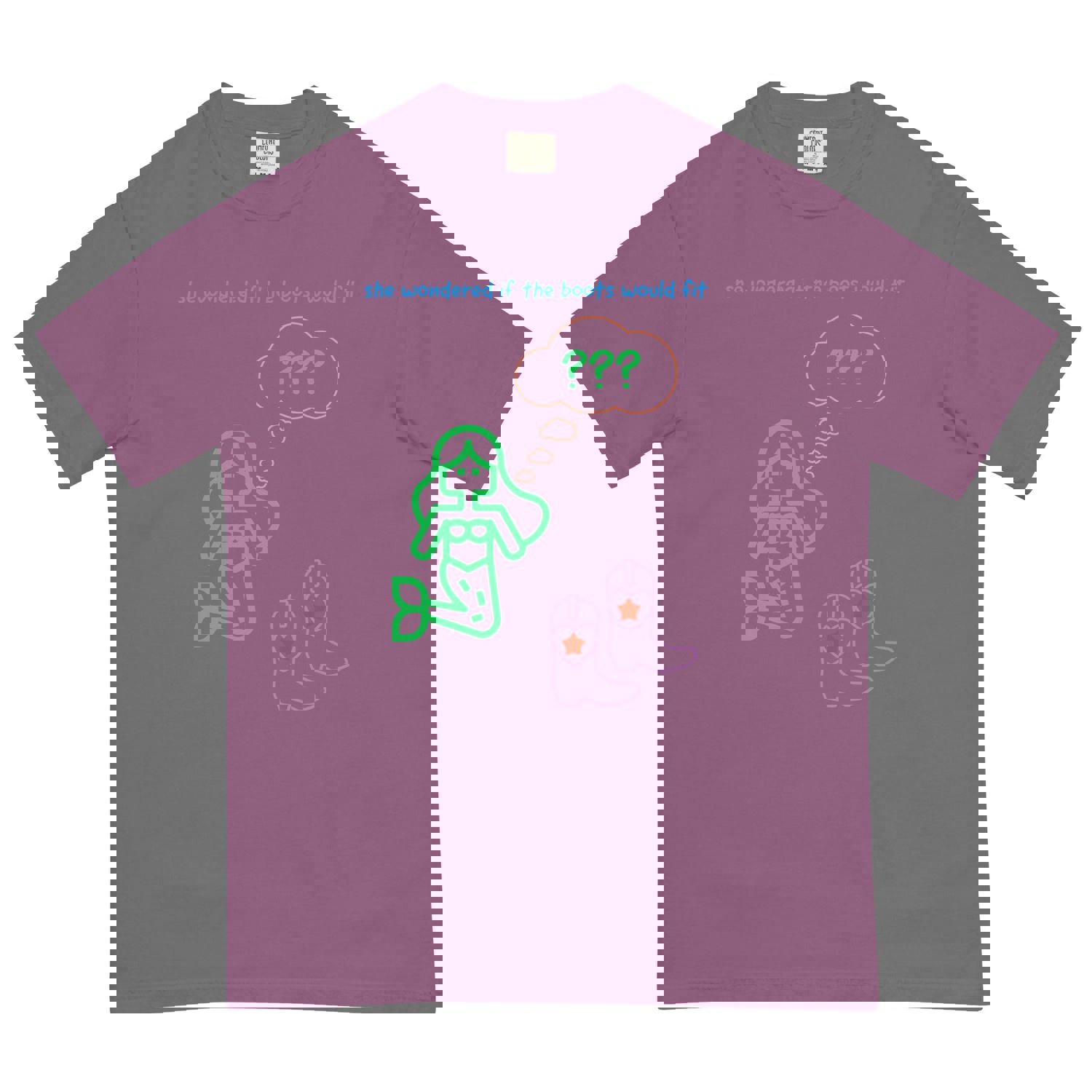 Mermaid Boots Garment-Dyed Heavyweight T-Shirt for Men