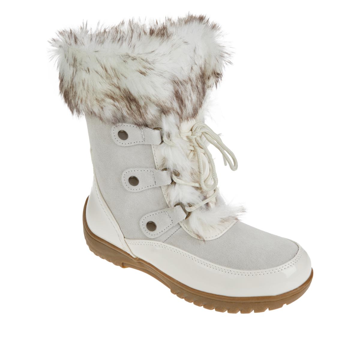 Sporto Minor Waterproof Suede Mid-Calf Boot with Faux Fur Trim