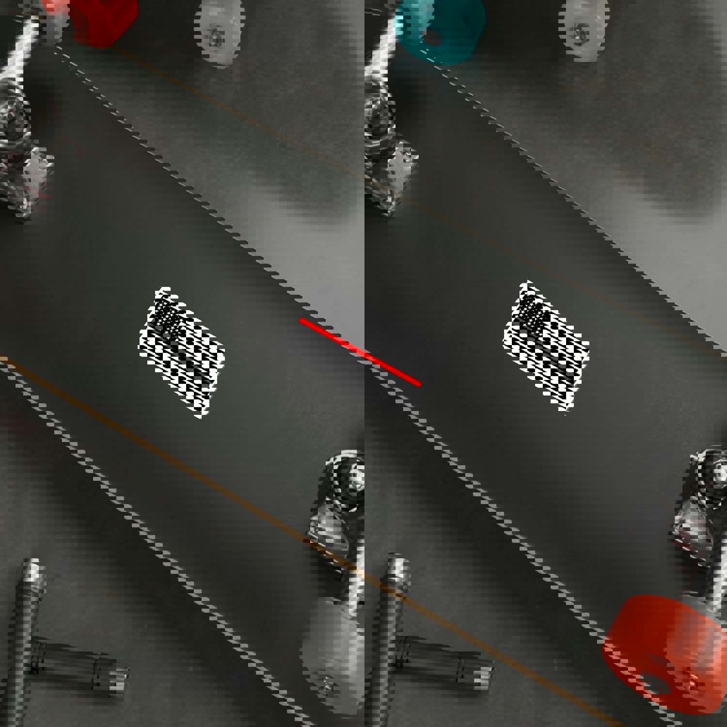 Thin Red Line Flag Decal - Indoor & Outdoor Use