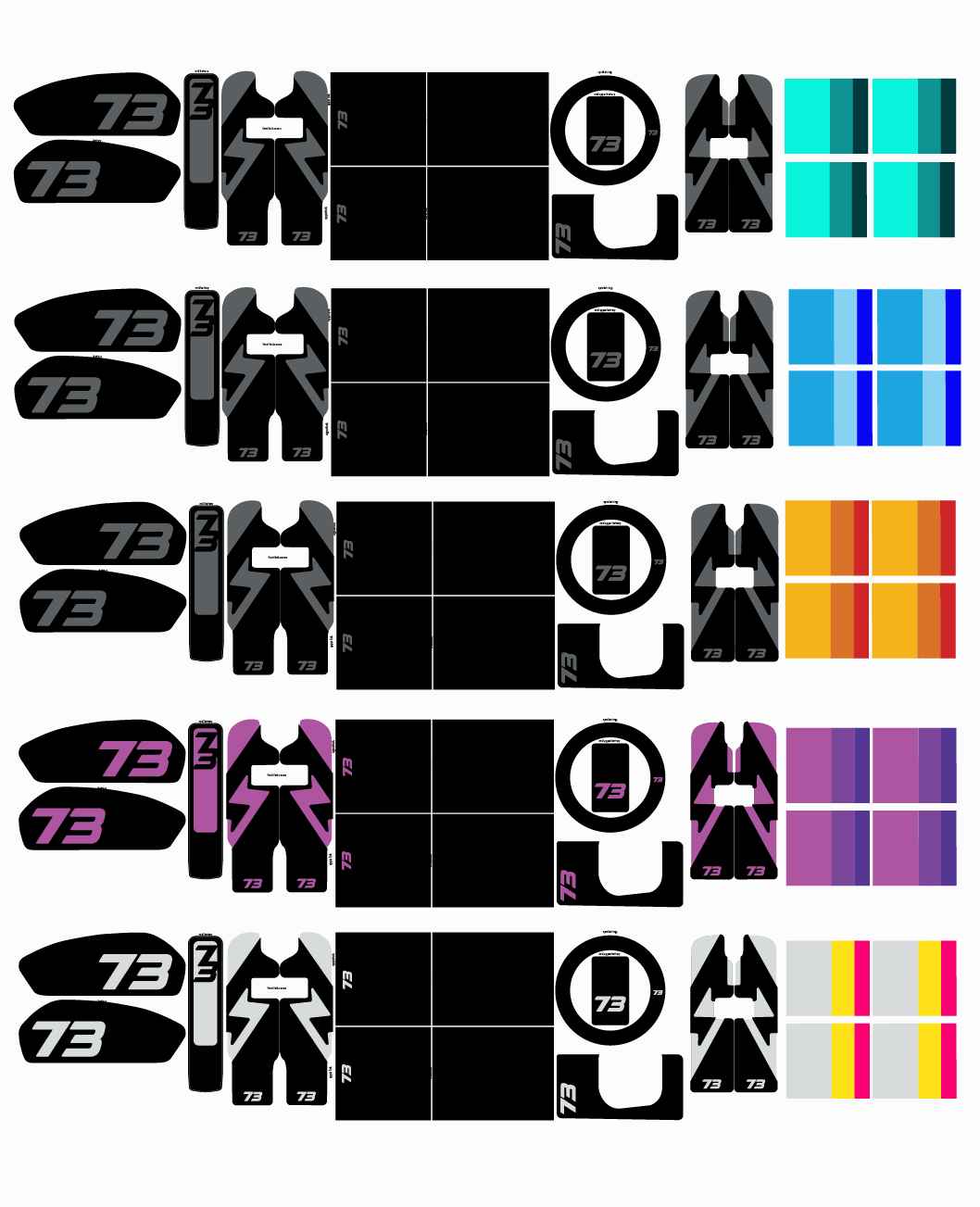 Super 73 Adventure Series Replica Decal Kit for Rx/S2 Bikes