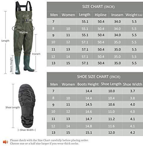 Kingdom Chest Waders Waterproof - Hunting & Fishing Waders with Neoprene Boots