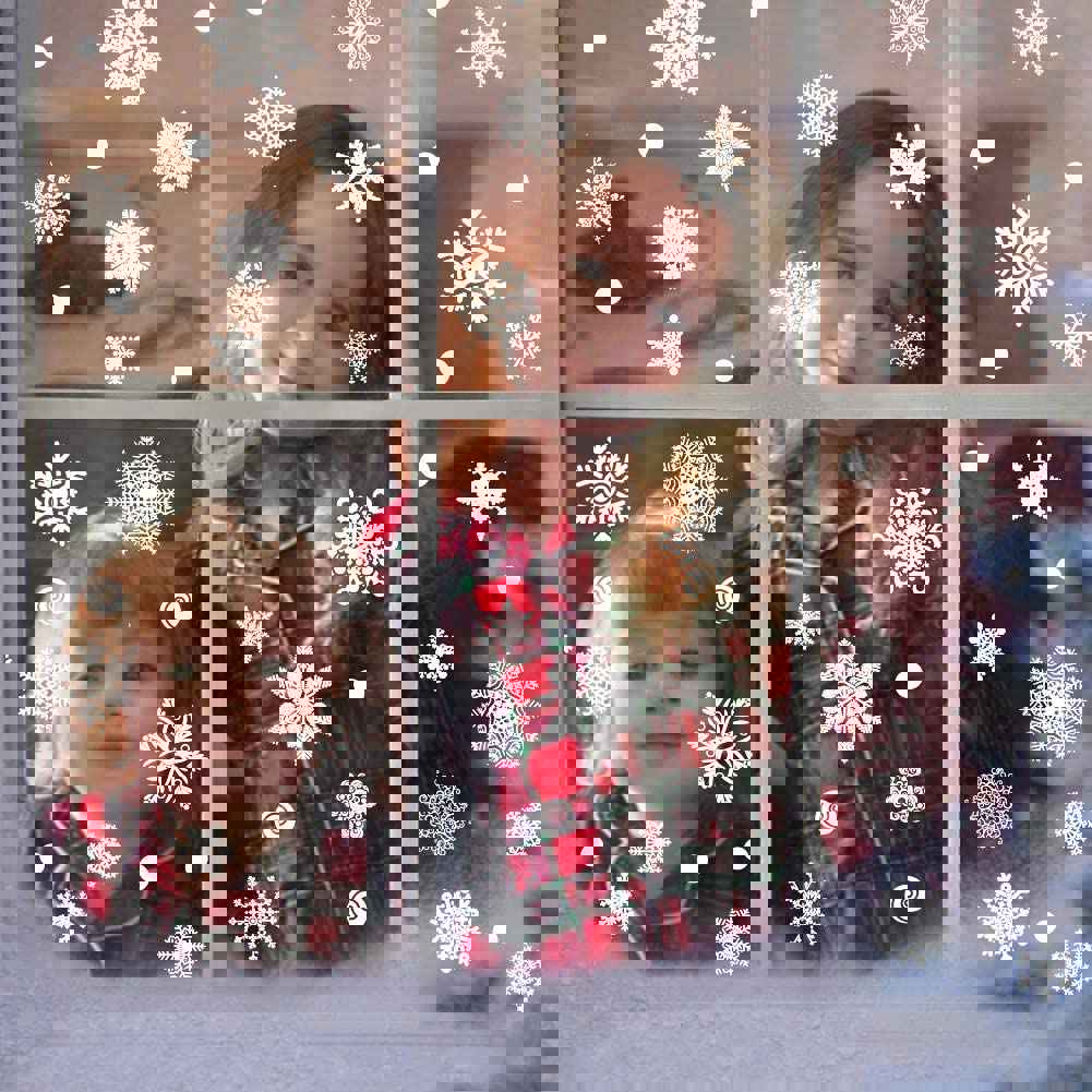 TMCCE 232 Piece Christmas Snowflake Window Decal Stickers - Xmas Holiday Decorations