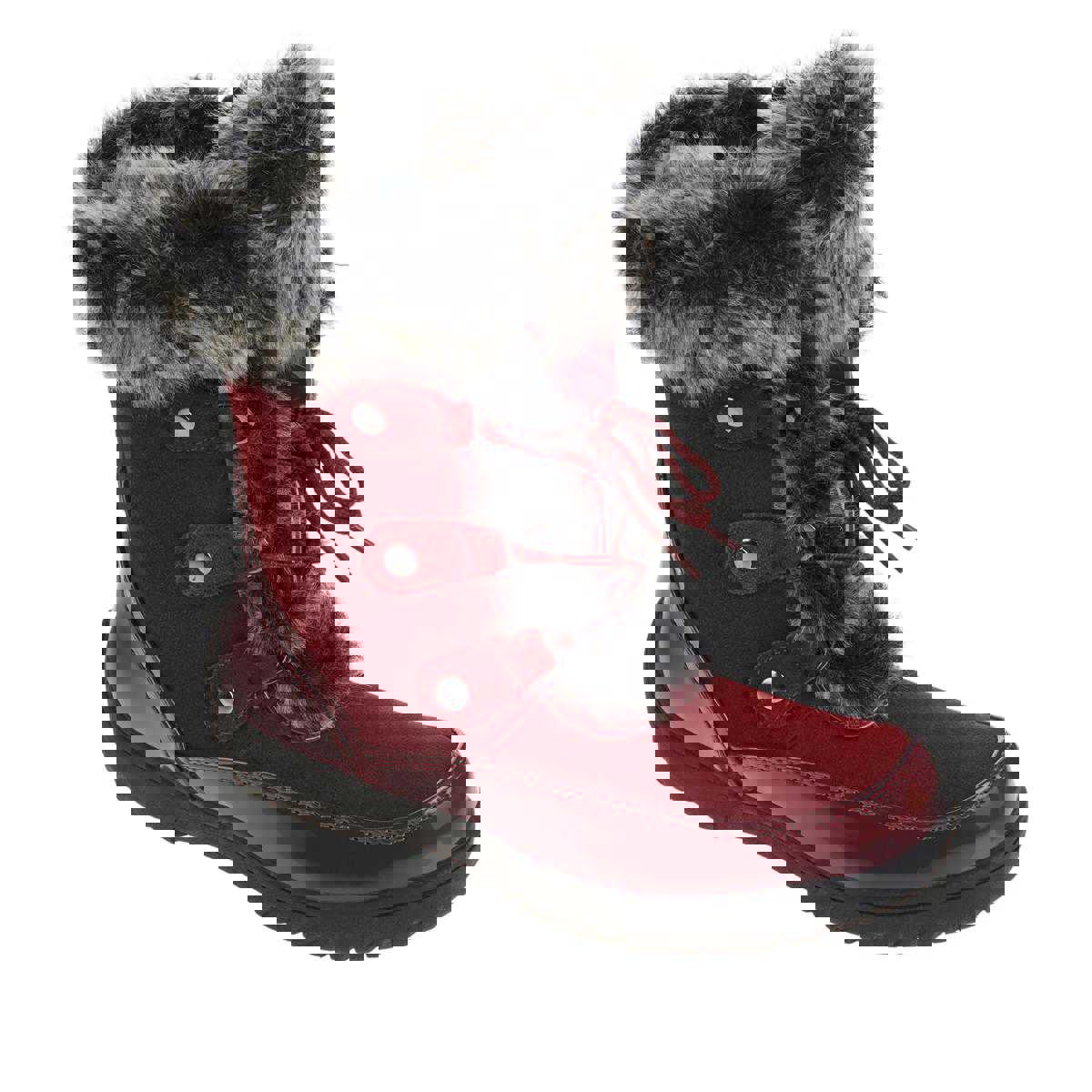 Sporto Minor Waterproof Suede Mid-Calf Boot with Faux Fur Trim