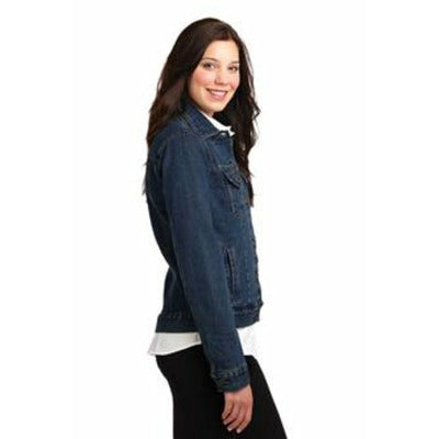 Port Authority® Ladies Denim Jacket - Modern Fit with Bronze Buttons