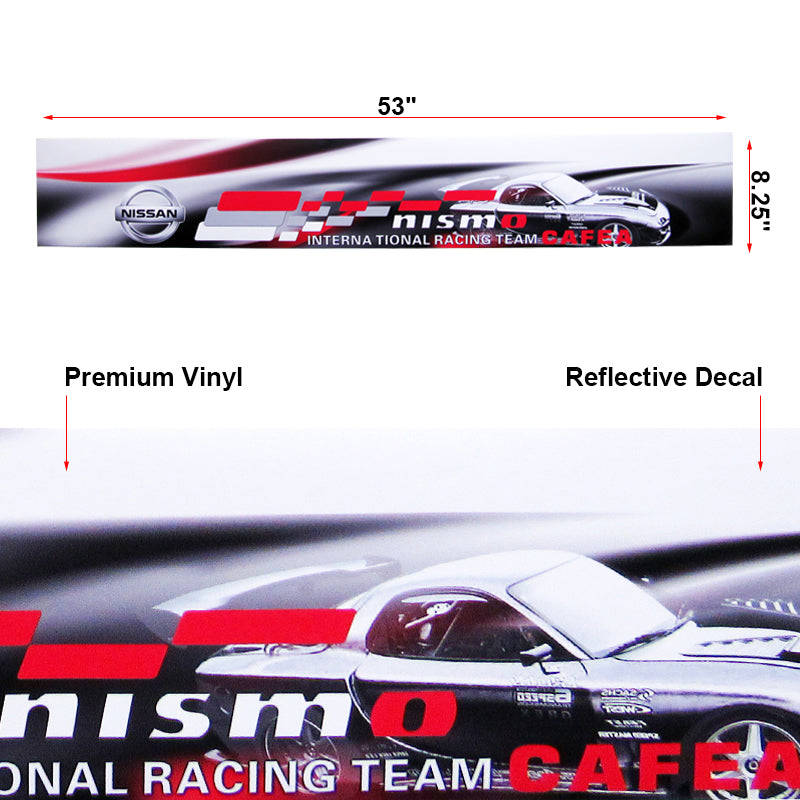 Premium UV-Resistant Front Window Windshield Banner Decal Sticker for NISMO NISSAN