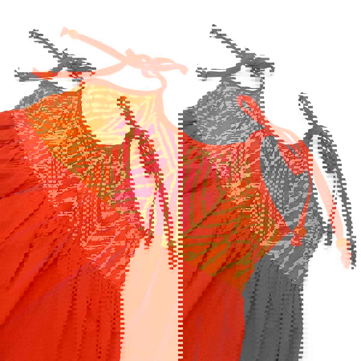 Géopa Kids Batiks Orange & Pink Cotton Dress