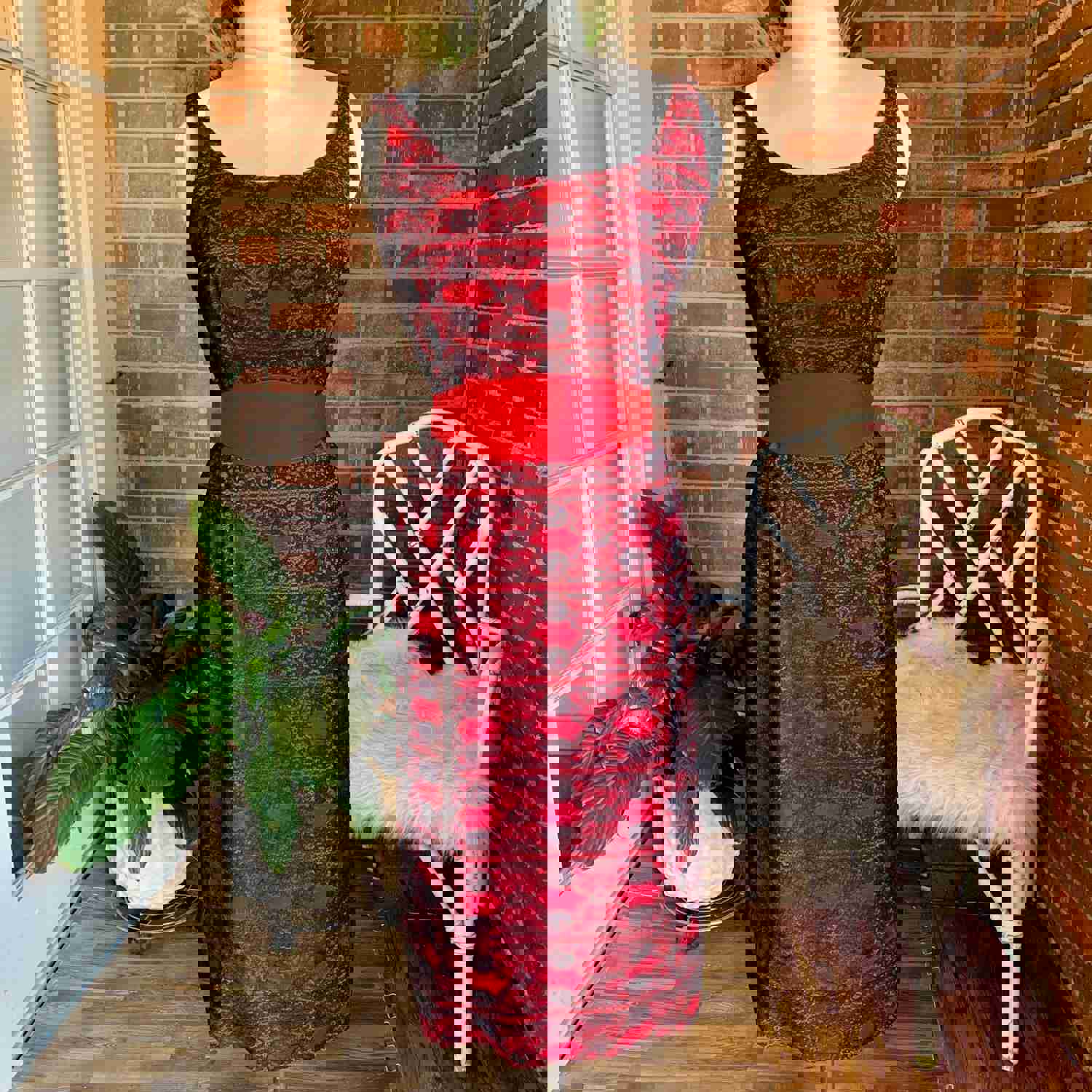 1950s Red & Black Lace Dress and Overcoat - Vintage Jackie Morgan Set