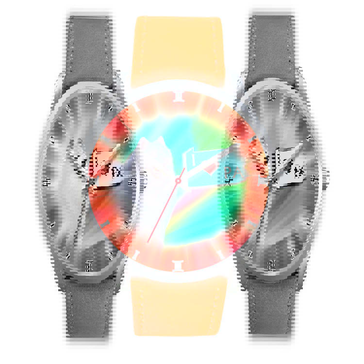 Cheerful American Eskimo Dog Pennsylvania Christmas Special Wrist Watch