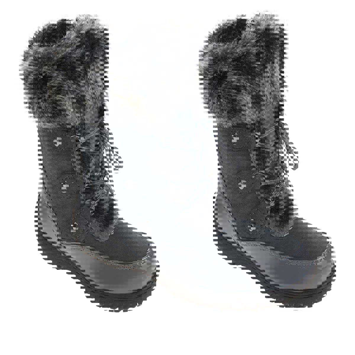 Sporto Minor Waterproof Suede Mid-Calf Boot with Faux Fur Trim