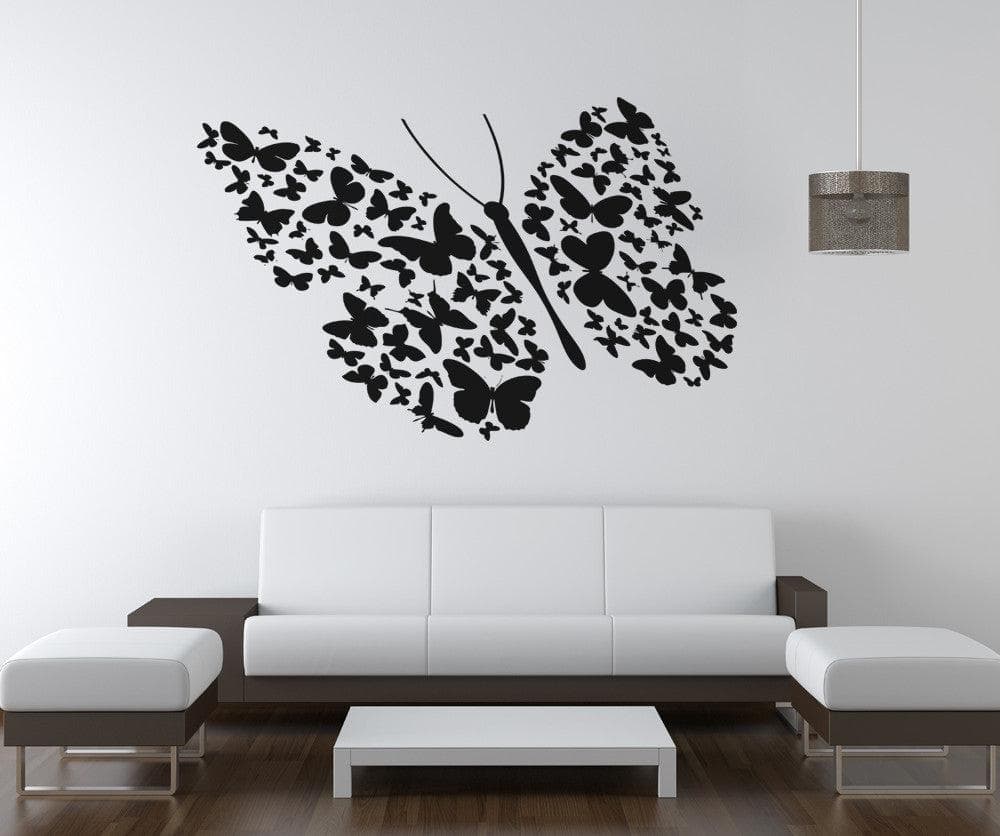 Vinyl Wall Decal Sticker Many Butterflies #OS_AA1335
