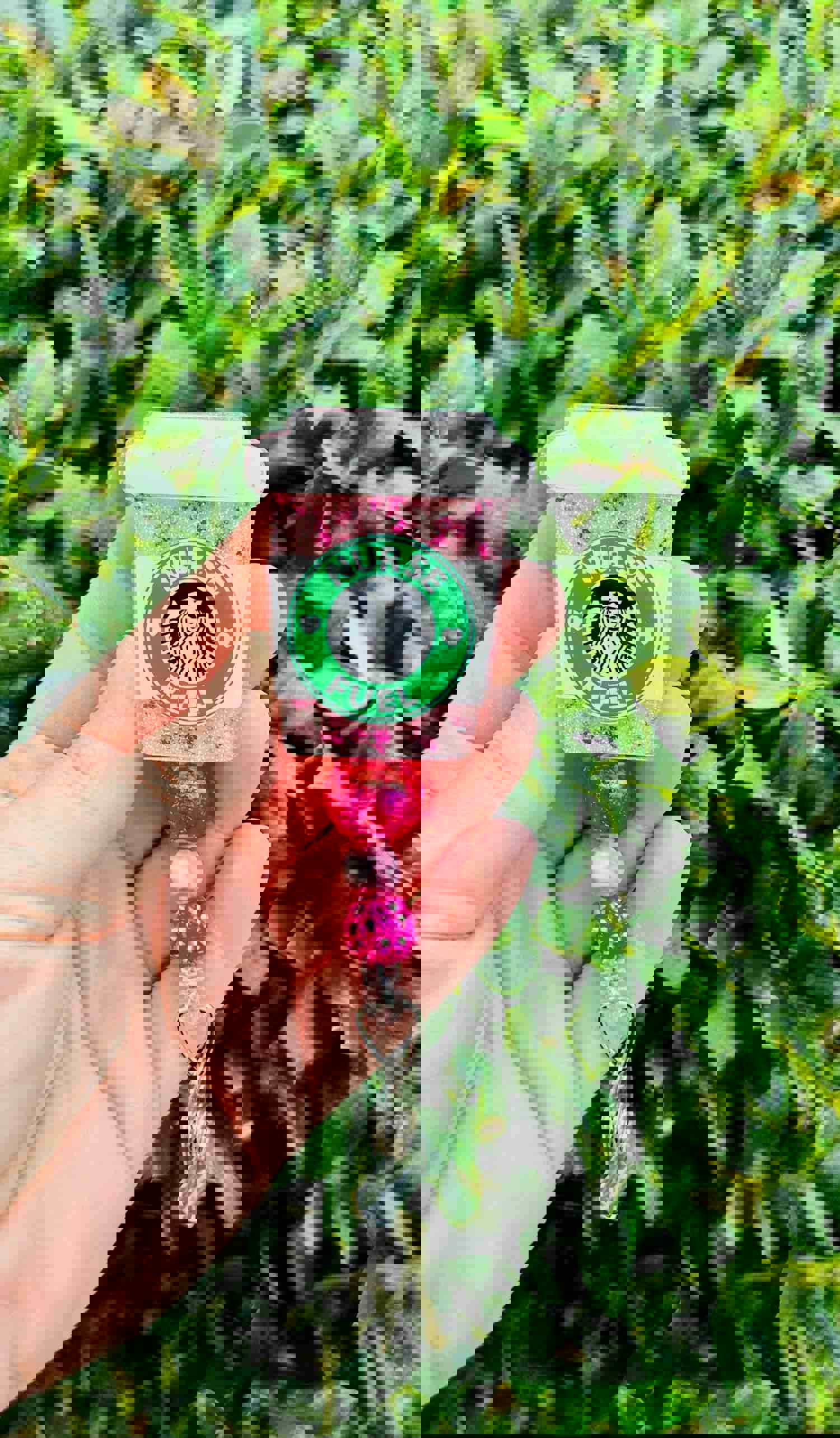 Pink Drink Nurse Fuel Badge Reel - Handmade Gift for Nurses