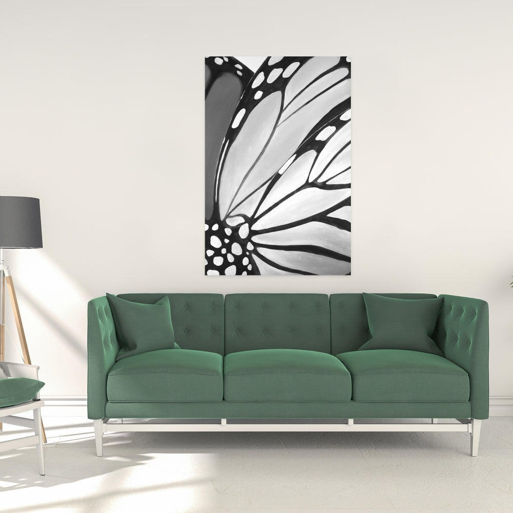 Monarch Wings Closeup - Fine Art Gallery Wrapped Canvas 16x48