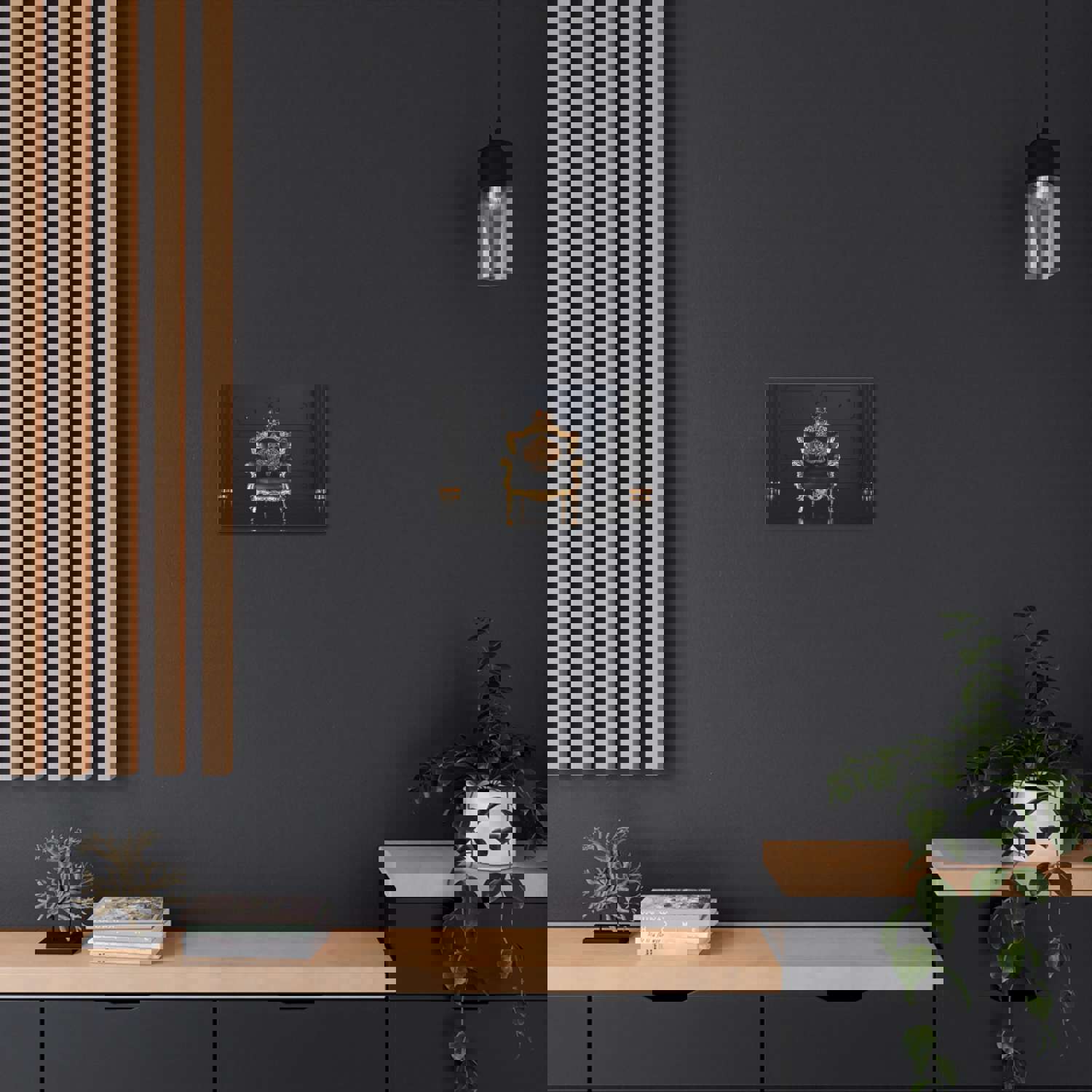 3D Sitting Spades Playing Card Canvas Wall Art - Ready-to-Hang Home Decor