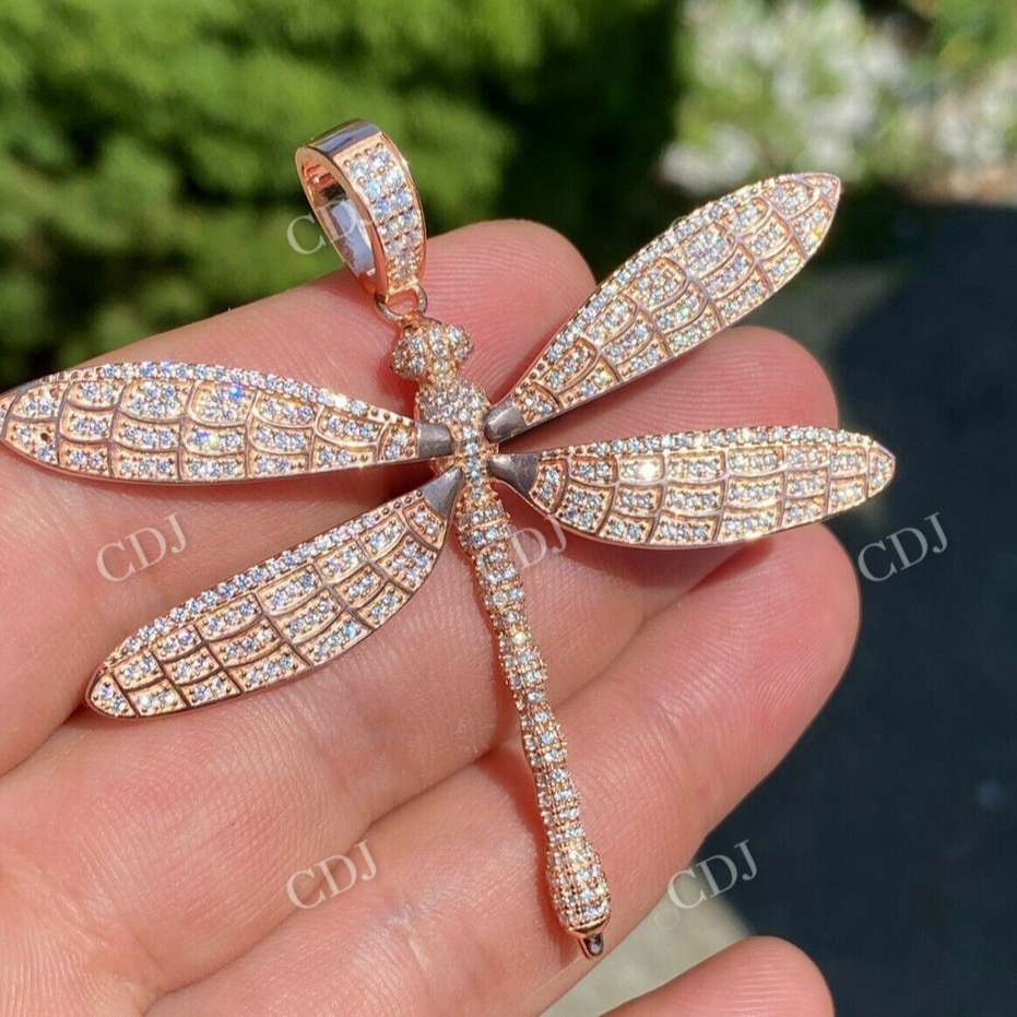 14k Gold Dragonfly Pendant Necklace for Women