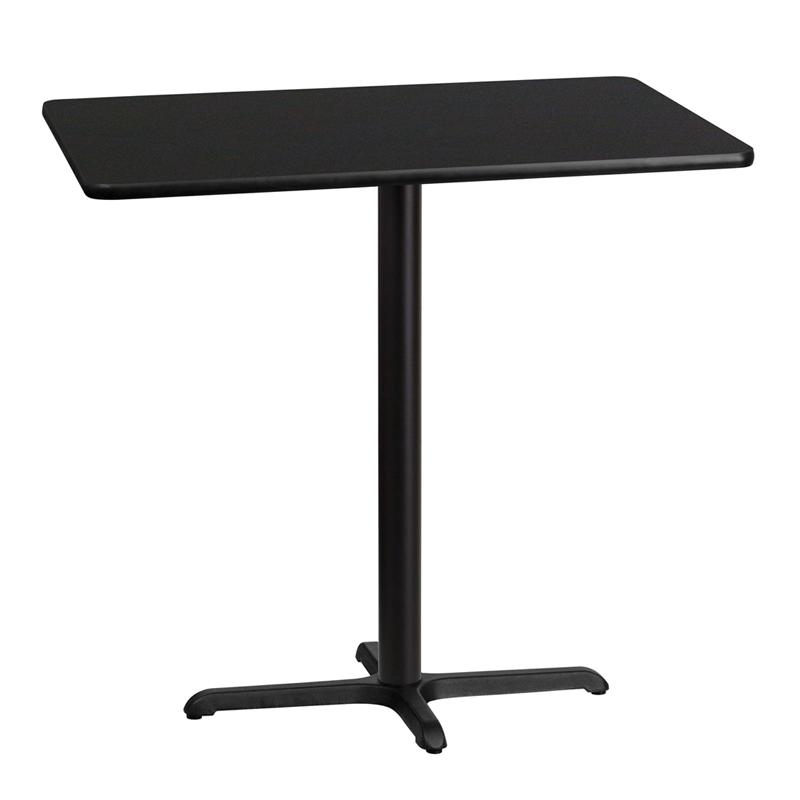 Flash Furniture 30 x 42 Rectangular Black Laminate Bar Height Table Set