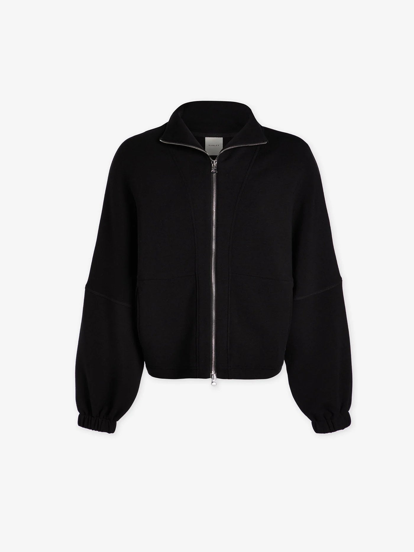 Ashbury Zip-Through Sweat in Black - Oversized Contemporary Sweatshirt