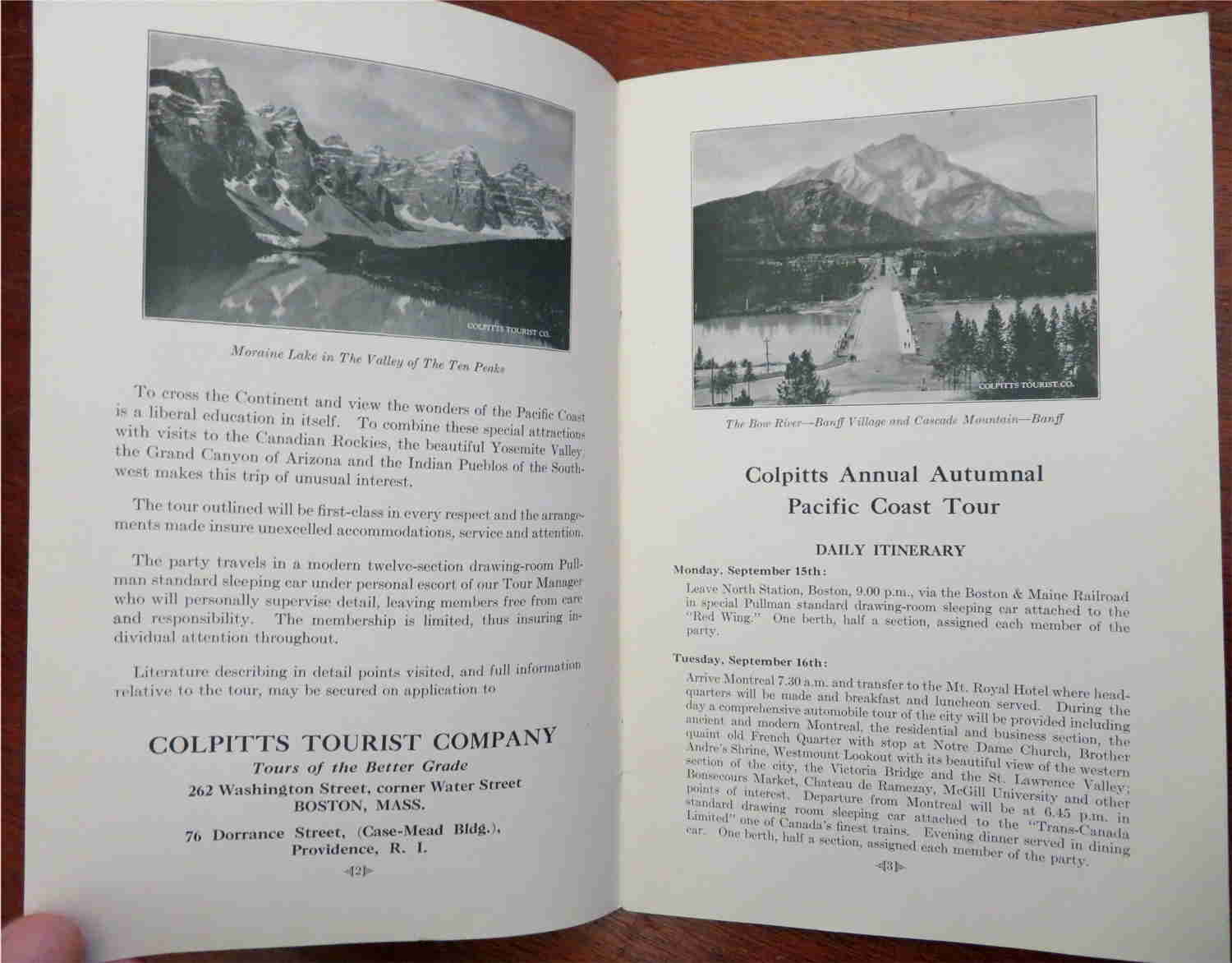 California Tour Colpitts Tourist Company 1930 Itinerary Illustrated Advert Book