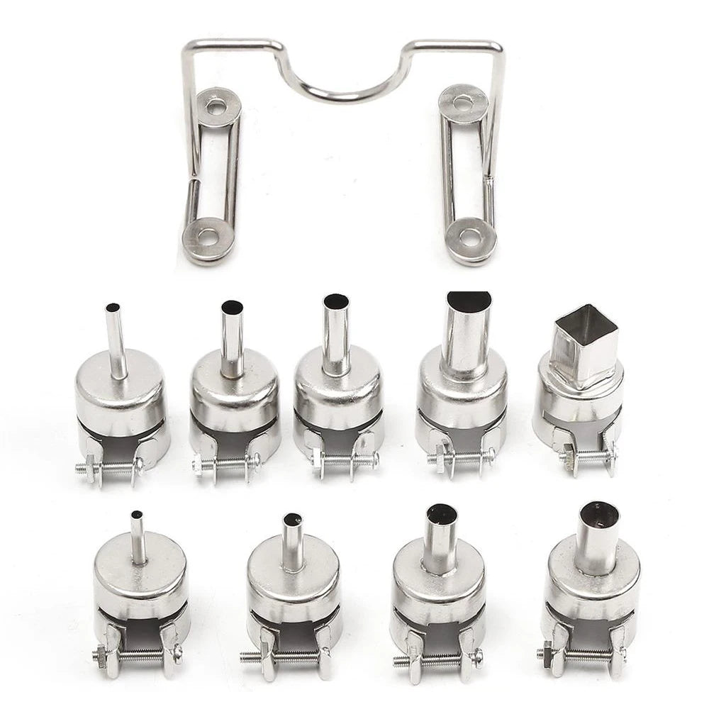 450W Soldering Hot Air Gun with 9pcs Wind Nozzle - Electronic Heat Tool for SMD SOIC CHIP BGA