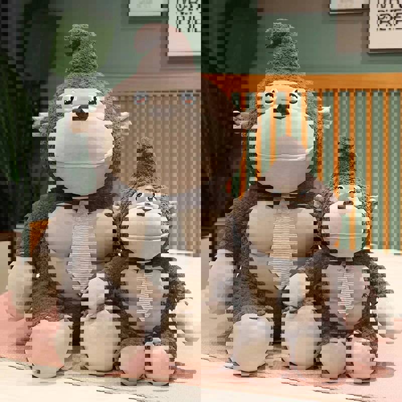 Muscle Orangutan Simulation Plush Toy - Cartoon Gorilla Plush Doll for Kids