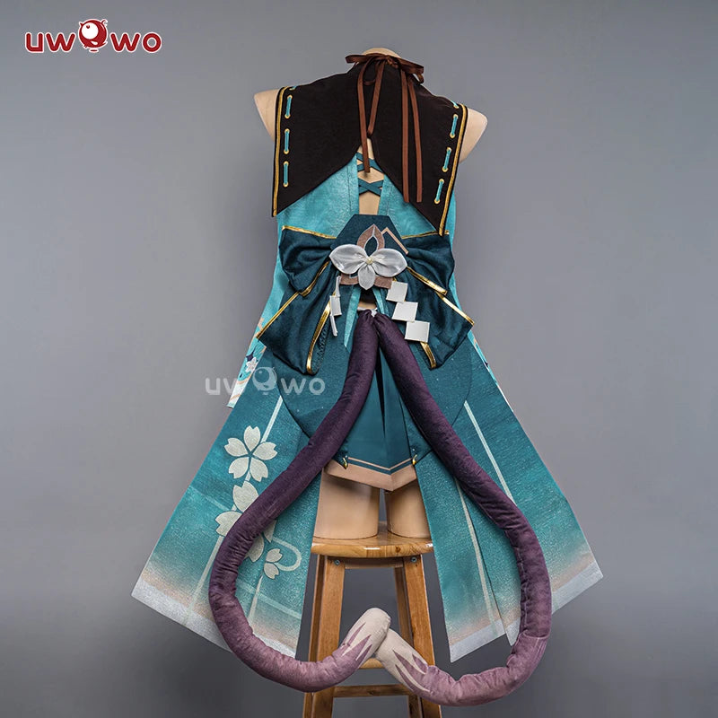 UWOWO Kirara Cosplay Costume with Cat Tail Ears for Genshin Impact Fans