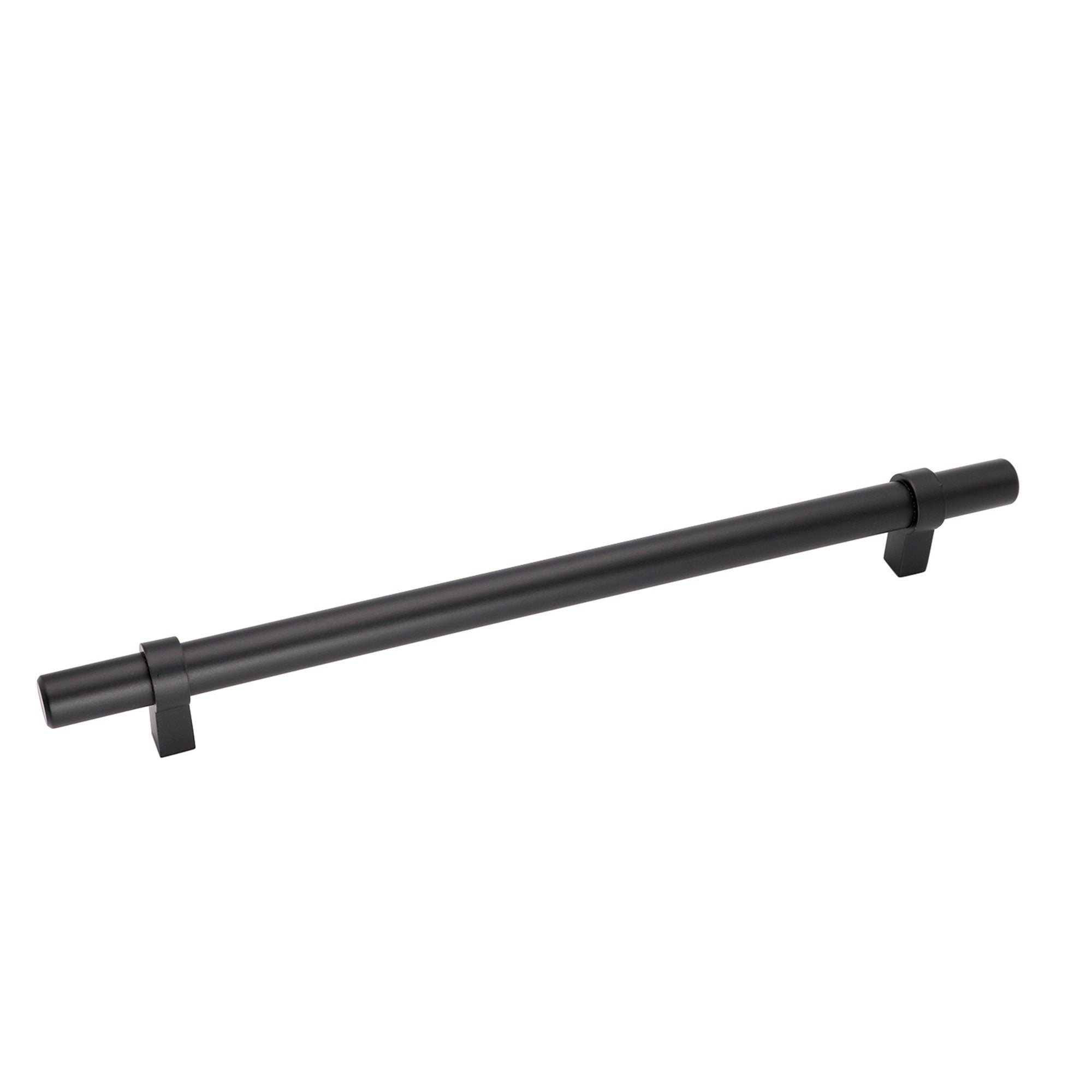 Flat Black Stainless Steel Kitchen Cupboard Handles - 8.8 (224mm) Hole Centers