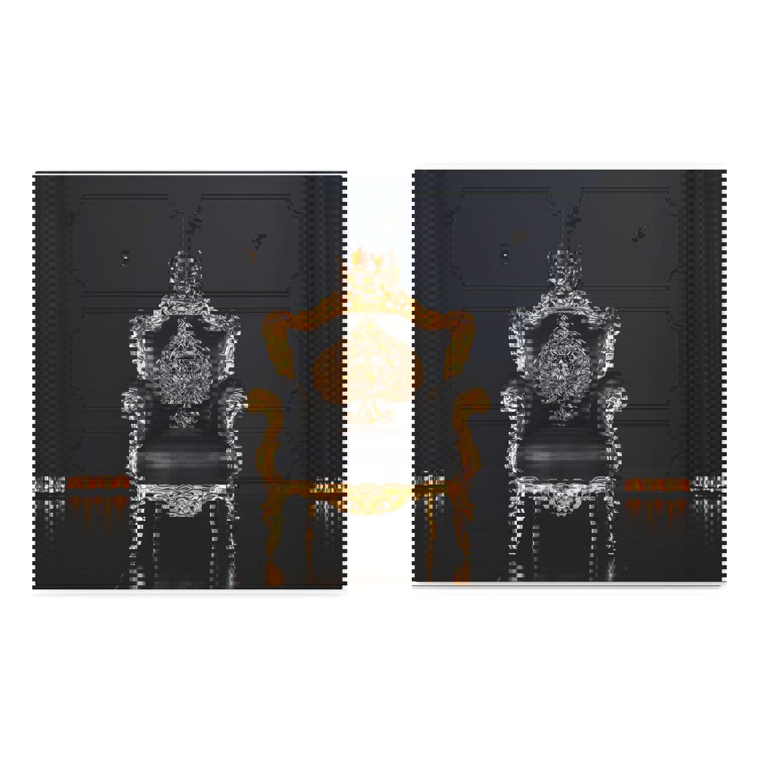 3D Sitting Spades Playing Card Canvas Wall Art - Ready-to-Hang Home Decor