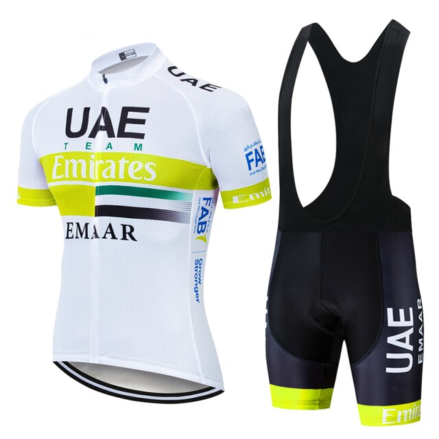 Team UAE Cycling Jersey Set - Quick-Dry, Breathable, and Comfortable for Men