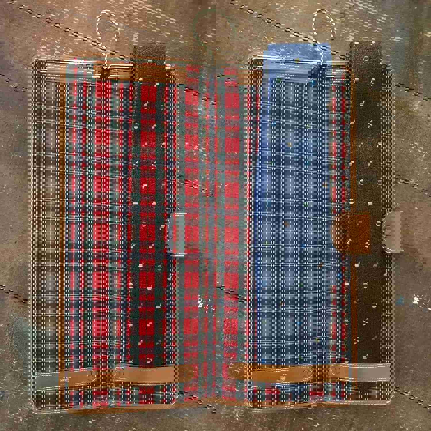 Vintage Travel Tie Case - Brown Faux Leather Necktie Caddy for Men