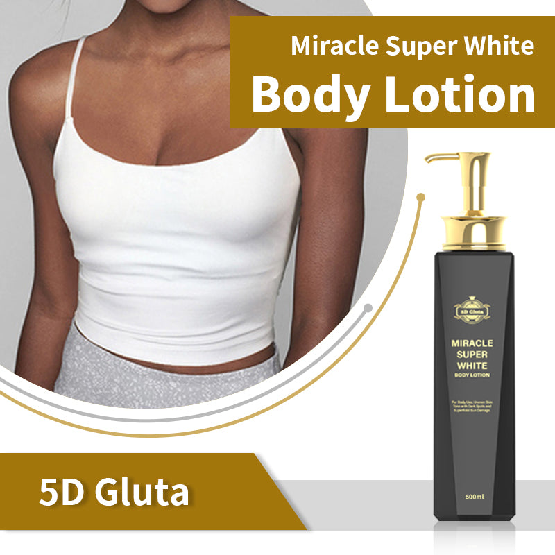 5D Gluta Whitening Skincare Set for African Skin - Lotion, Cream, Spray & Soap
