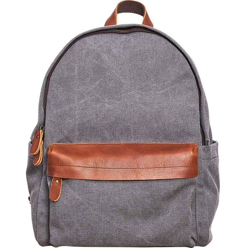 Cool Canvas Gray Mens Backpack - Durable Travel & School Bag