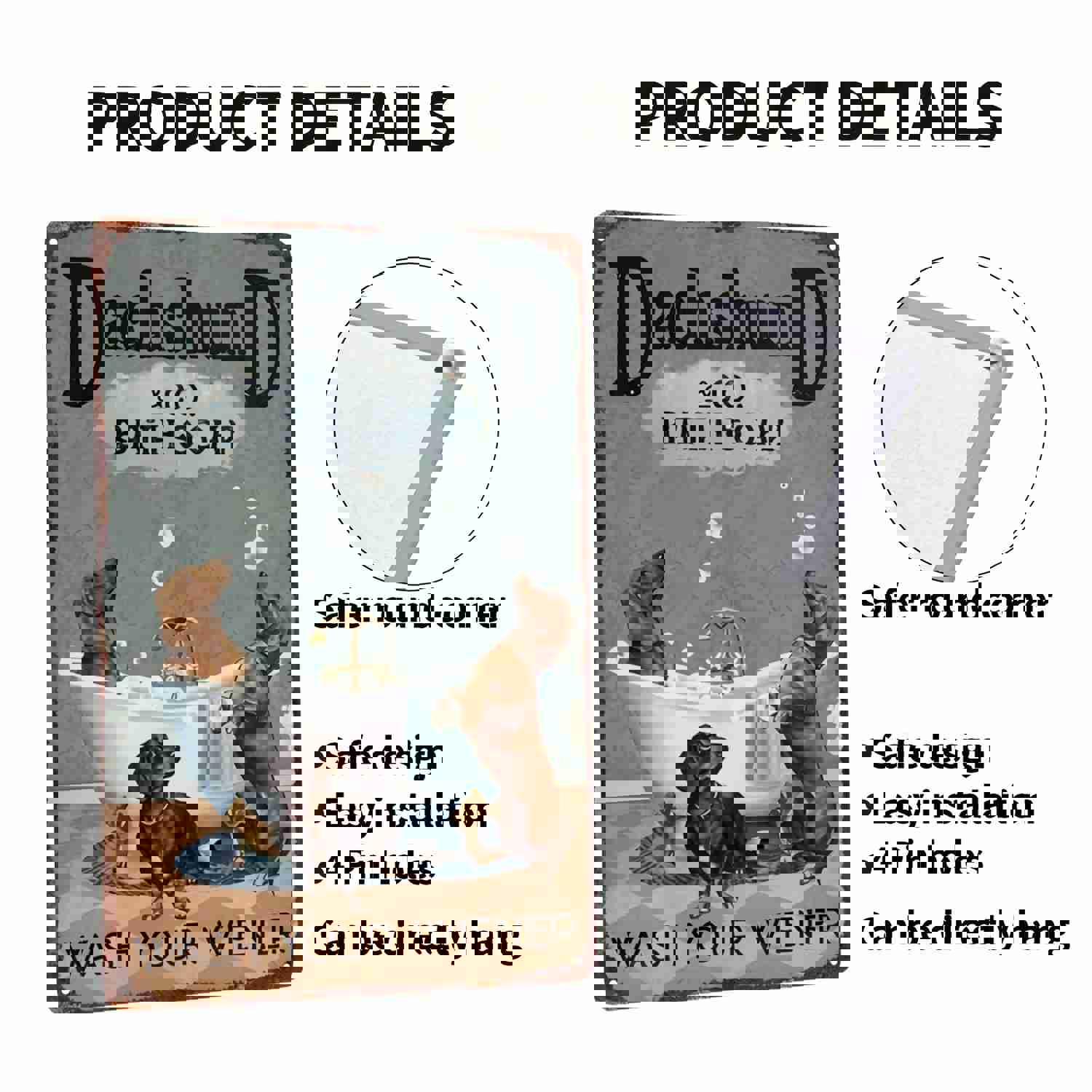 1pc Pitbull Metal Sign - Vintage Beagle Dog Bathroom Decor, Retro Aluminum Tin Sign for Kitchen, Home, Office, Bar, Cafe (8X12 Inch)