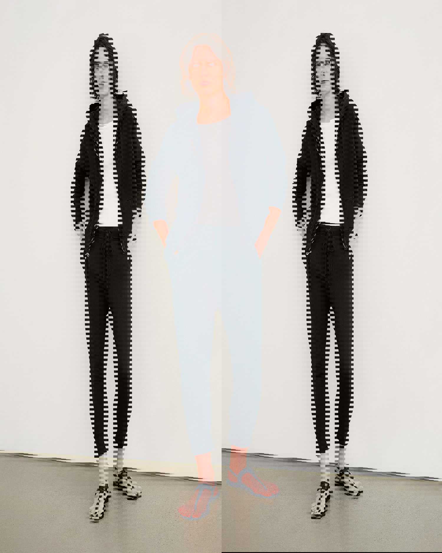 Nili Lotan Callie Zip Up Hoodie - Vintage Distressed Style