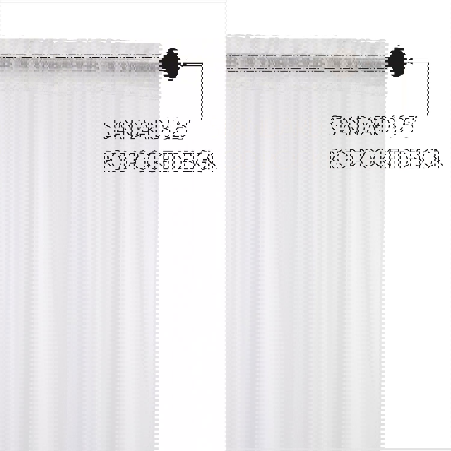 White Ruffled Sheer Valance 16x60 - Lightweight Vintage Farmhouse Window Treatment
