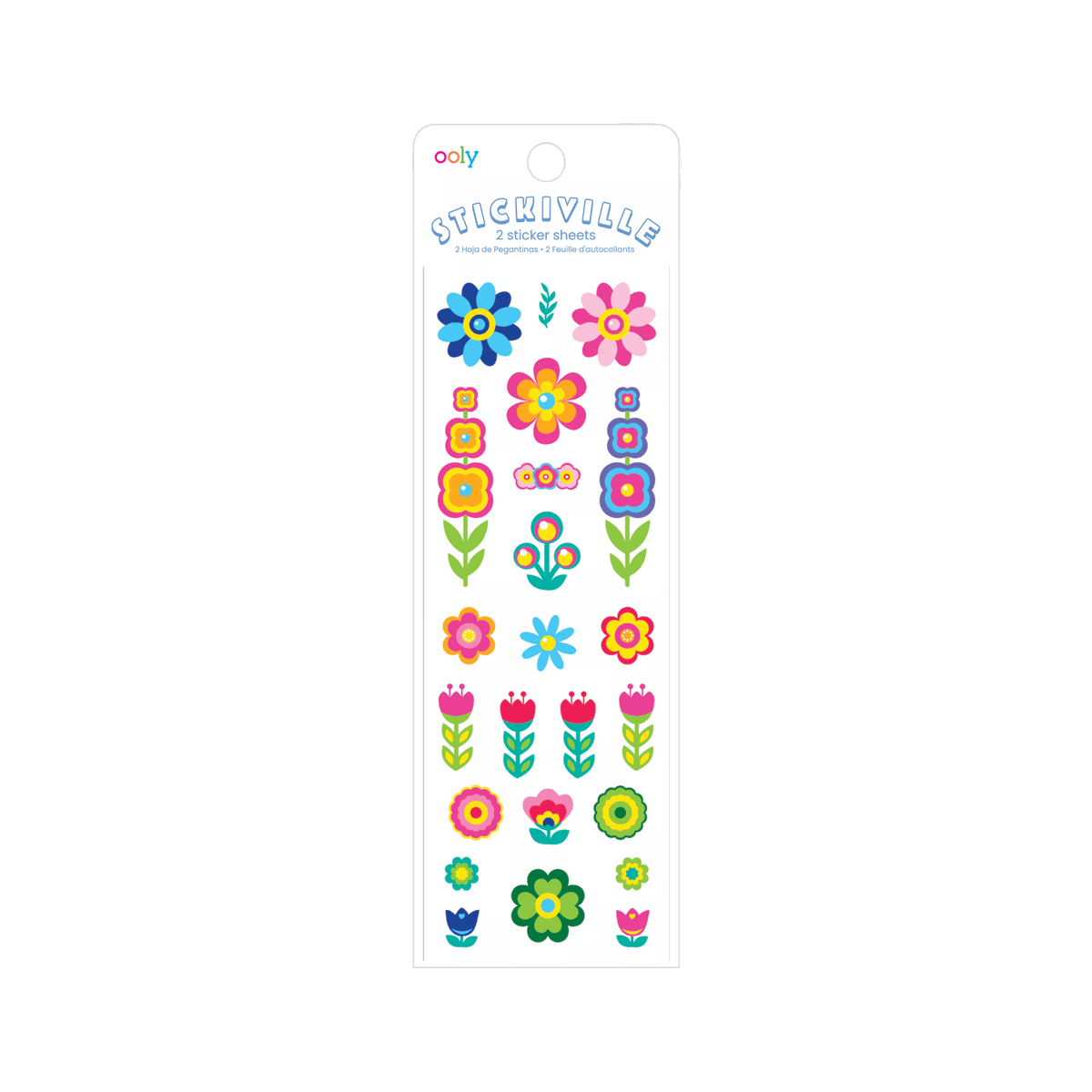 Stickiville Fun Flowers Stickers - Vibrant Garden Stickers for Kids