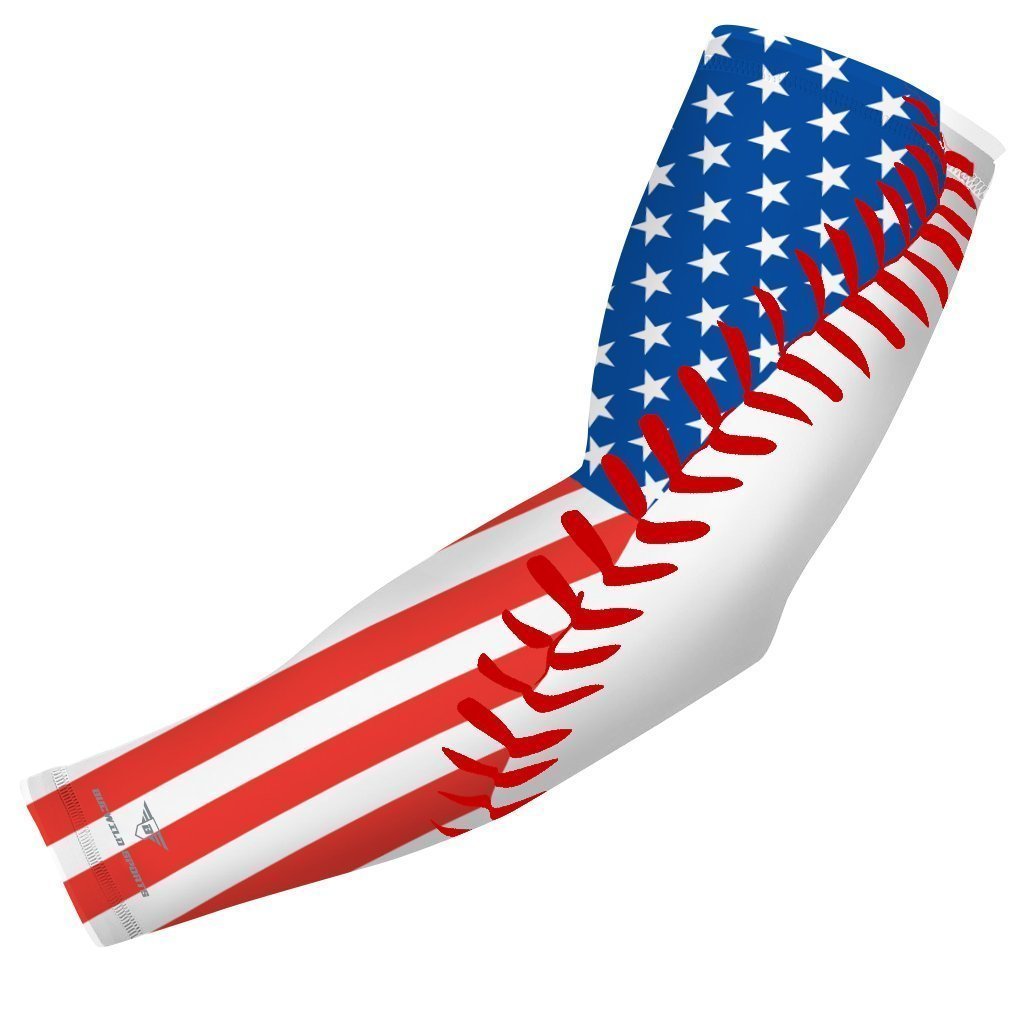 Bucwild Sports Compression Arm Sleeve - Youth & Adult Sizes for Baseball, Football, Basketball