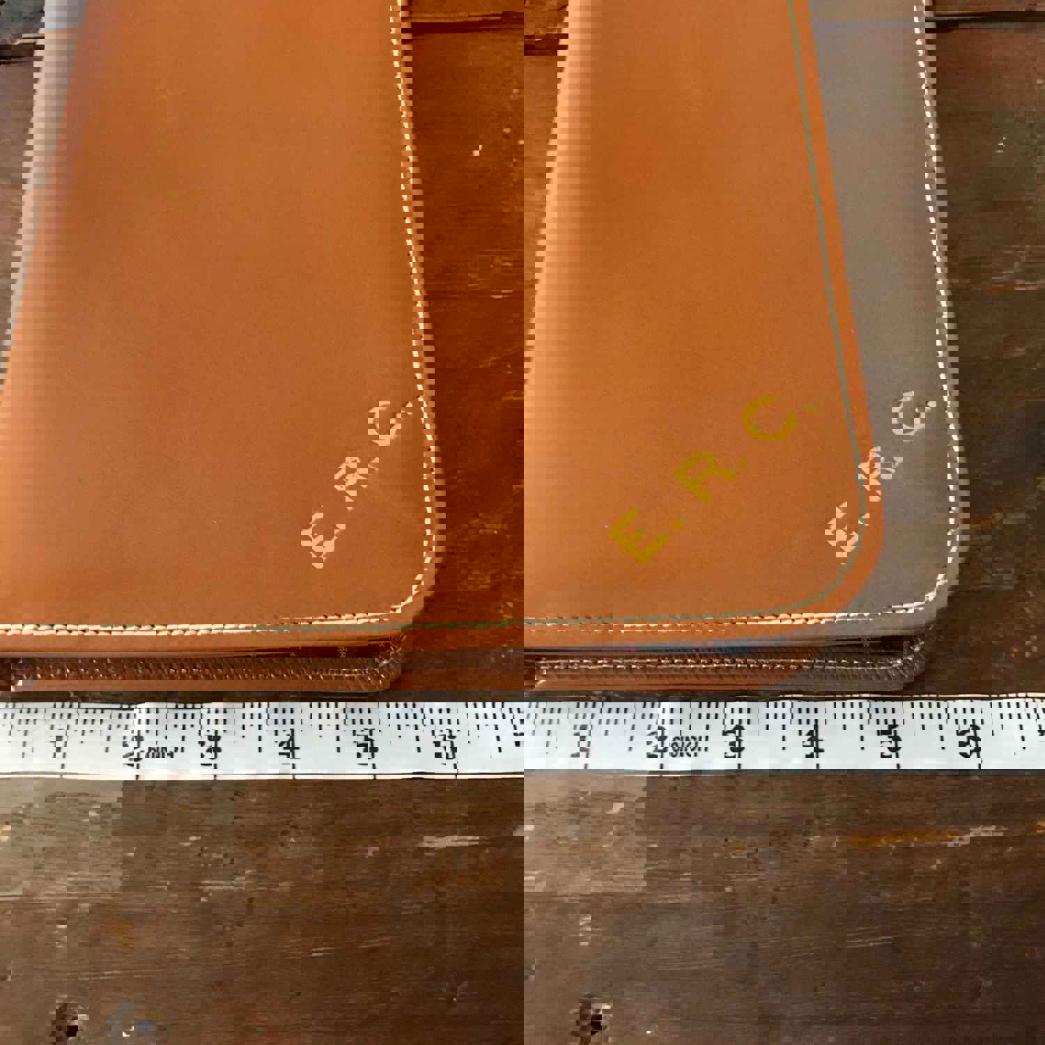 Vintage Travel Tie Case - Brown Faux Leather Necktie Caddy for Men