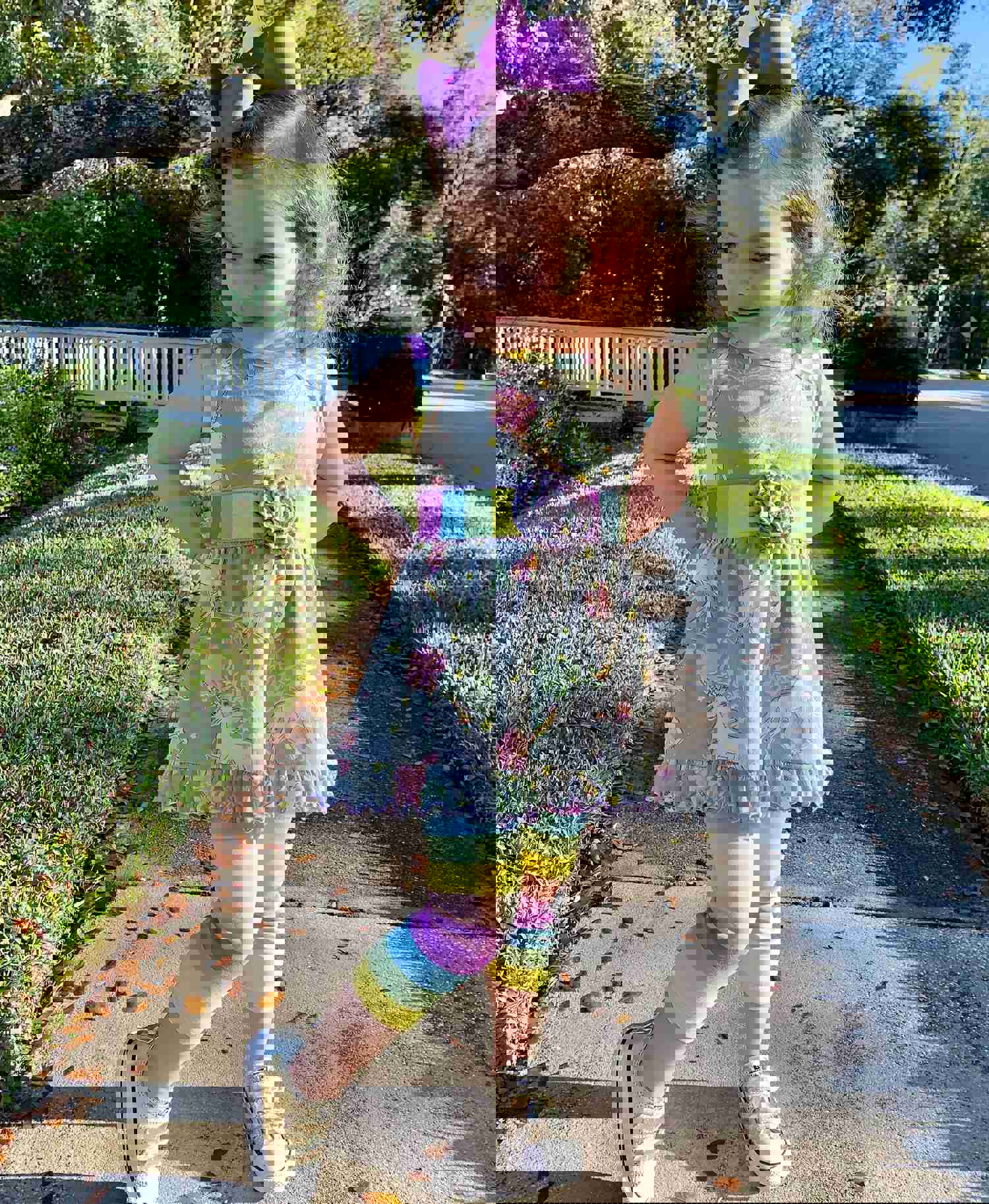 AnnLoren Big Girls Unicorns Rainbow Dress Leggings Boutique Clothing Set