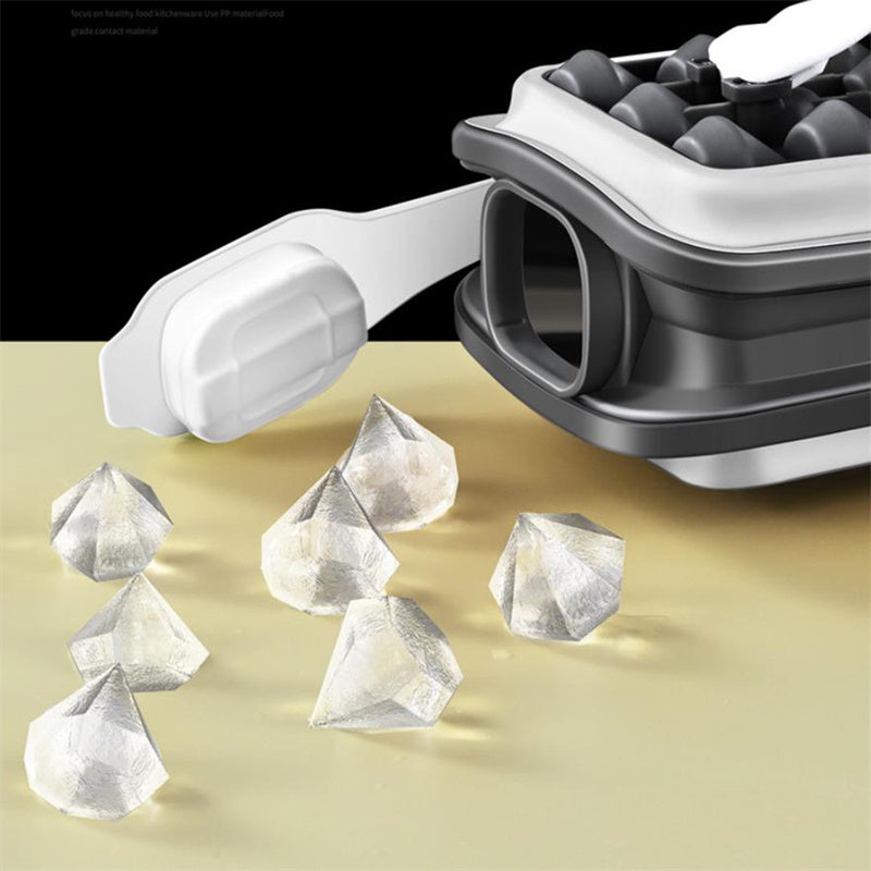 2 in 1 Ice Cube Trays with Lid, Portable Ice Ball Maker for Cocktails, Coffee, Whiskey, and More