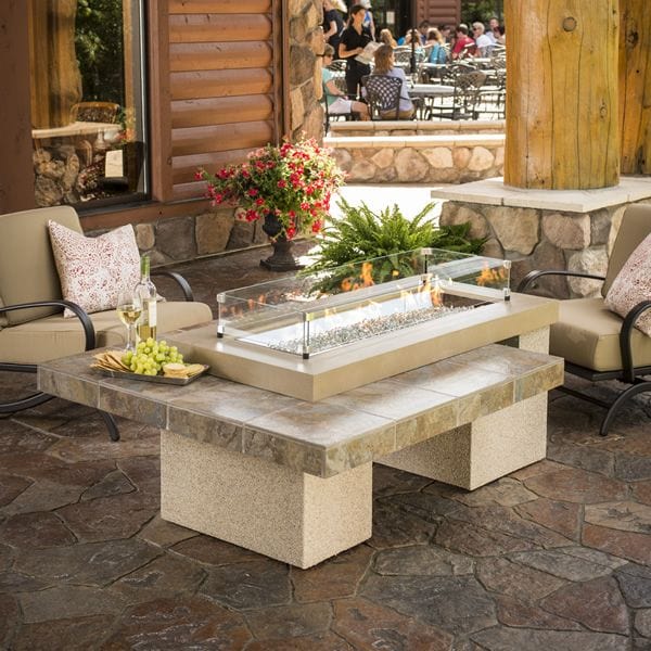 The Outdoor GreatRoom Company Uptown Brown 48 Inch Gas Fire Pit Table