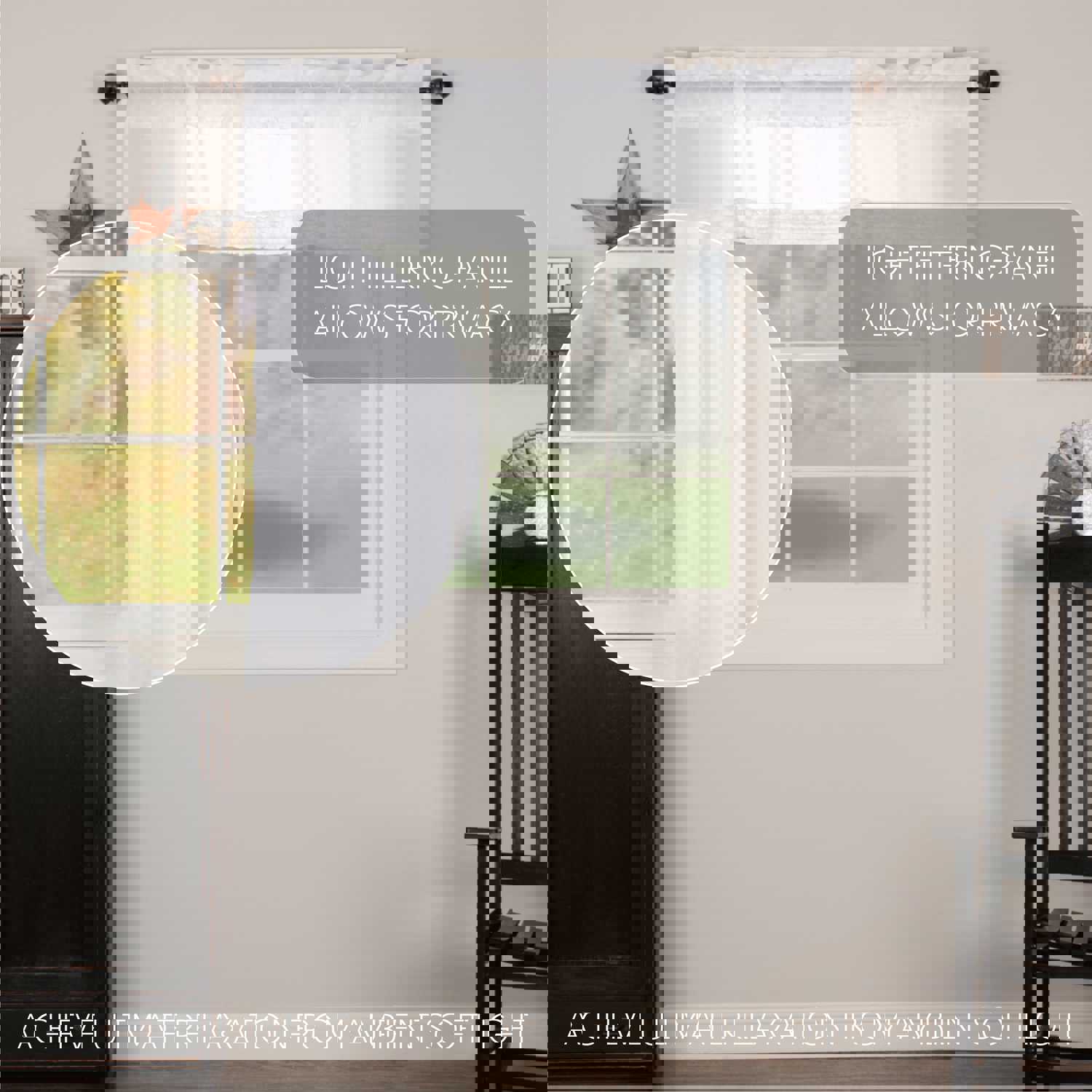 White Ruffled Sheer Valance 16x60 - Lightweight Vintage Farmhouse Window Treatment