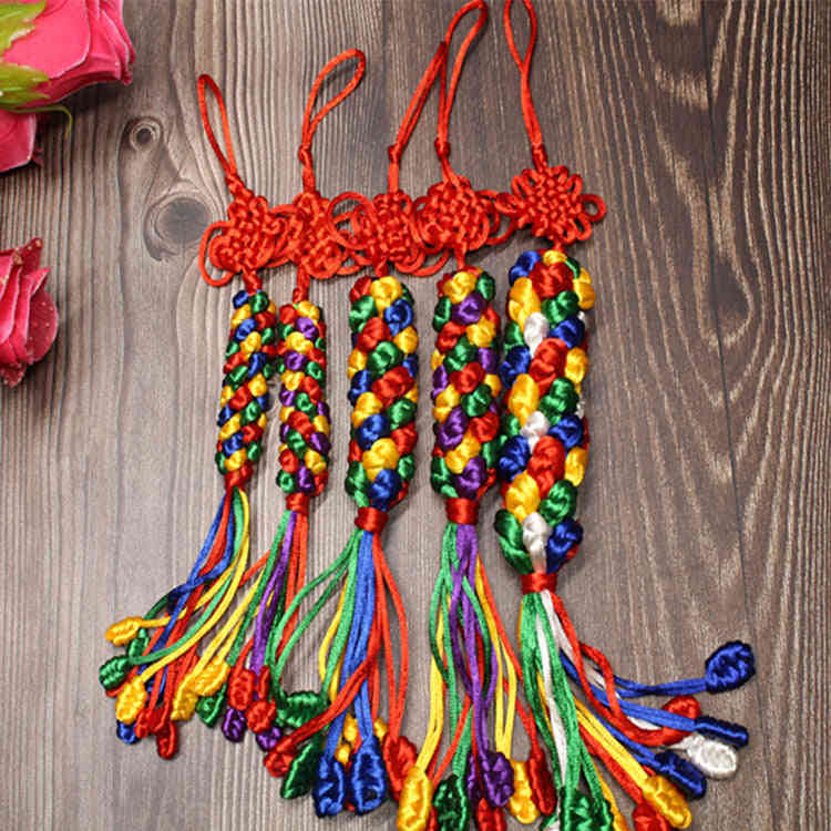 Handmade Tibetan Pineapple Diamond Knot Car Hanging for Home and Wall Decor